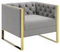 Eastbrook Tufted Back Chair Grey - Bargain Furniture (Detroit, MI)