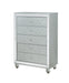 Gunnison 5-drawer Chest Silver Metallic - Bargain Furniture (Detroit, MI)