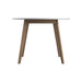 Breckenridge Round Dining Table Matte White and Natural Oak - Bargain Furniture (Detroit, MI)