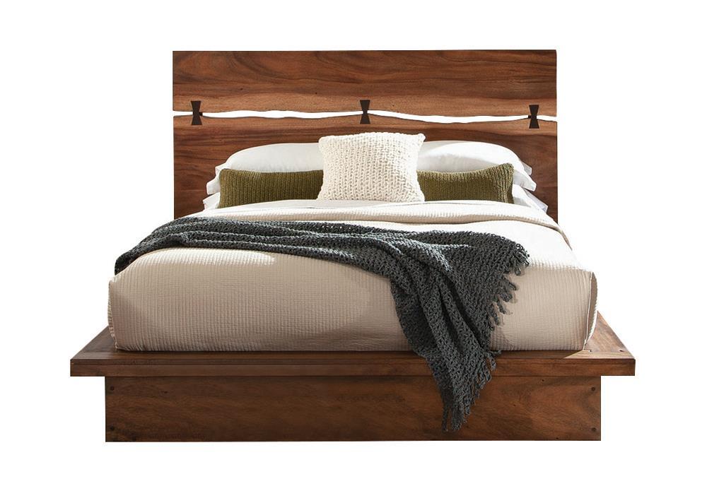 Winslow California King, E.King & Queen Bed Smokey Walnut and Coffee Bean - Bargain Furniture (Detroit, MI)