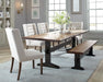 Bexley Live Edge Trestle Dining Table Natural Honey and Espresso - Bargain Furniture (Detroit, MI)