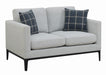 Apperson Cushioned Back Loveseat Light Grey - Bargain Furniture (Detroit, MI)