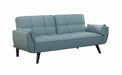 Caufield Biscuit-tufted Sofa Bed Turquoise Blue - Bargain Furniture (Detroit, MI)