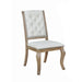 Brockway Tufted Side Chairs Cream and Barley Brown (Set of 2) - Bargain Furniture (Detroit, MI)