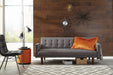 Sommer Tufted Sofa Bed Grey - Bargain Furniture (Detroit, MI)