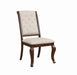 Brockway Tufted Dining Chairs Cream and Antique Java (Set of 2) - Bargain Furniture (Detroit, MI)
