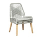 Nakia Woven Back Side Chairs Grey (Set of 2) - Bargain Furniture (Detroit, MI)