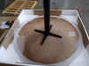Cora Round Dining Table Walnut and Black - Bargain Furniture (Detroit, MI)