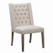Bexley Tufted Side Chairs Dark Brown and Beige (Set of 2) - Bargain Furniture (Detroit, MI)