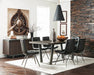 Aiken Tufted Dining Chairs Charcoal (Set of 4) - Bargain Furniture (Detroit, MI)
