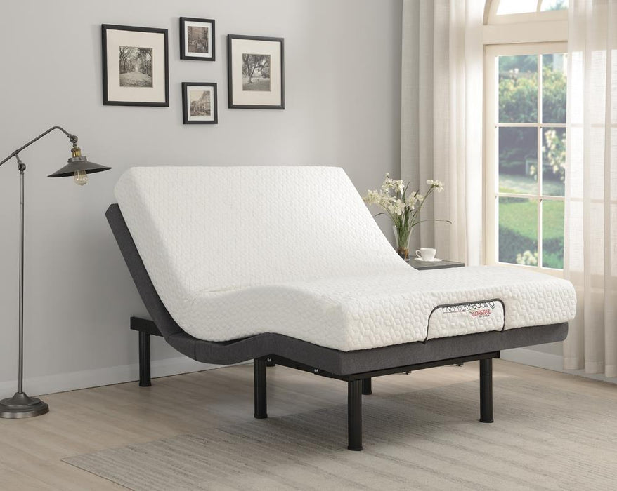 Clara Queen Adjustable Bed Base Grey and Black - Bargain Furniture (Detroit, MI)
