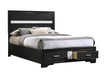 Miranda Full & Twin Storage Bed Black - Bargain Furniture (Detroit, MI)