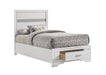 Miranda Full & Twin Storage Bed White - Bargain Furniture (Detroit, MI)