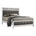 Barzini California King, E.King, & Queen Upholstered Panel Bed White - Bargain Furniture (Detroit, MI)