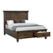 Franco Queen Storage Bed Burnished Oak - Bargain Furniture (Detroit, MI)