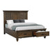 Franco Eastern King Storage Bed Burnished Oak - Bargain Furniture (Detroit, MI)