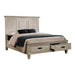 Franco Queen Storage Bed Antique White - Bargain Furniture (Detroit, MI)