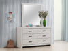 Brantford Rectangle Dresser Mirror Coastal White - Bargain Furniture (Detroit, MI)