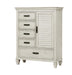 Franco 5-drawer Door Chest Antique White - Bargain Furniture (Detroit, MI)