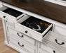 Hillcrest 9-drawer Dresser Dark Rum and White - Bargain Furniture (Detroit, MI)