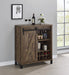 Arlington Bar Cabinet with Sliding Door Rustic Oak - Bargain Furniture (Detroit, MI)