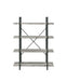 Cole 4-Shelf Bookcase Grey Driftwood and Gunmetal - Bargain Furniture (Detroit, MI)