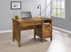Delwin Lift Top Office Desk with File Cabinet Antique Nutmeg - Bargain Furniture (Detroit, MI)