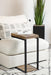 Beck C-Shape Snack Table Black and Antique Nutmeg - Bargain Furniture (Detroit, MI)