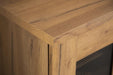 Bristol Metal Mesh Door Accent Cabinet Golden Oak - Bargain Furniture (Detroit, MI)