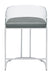 Thermosolis Acrylic Back Counter Height Stools Grey and Chrome (Set of 2) - Bargain Furniture (Detroit, MI)