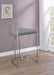 Thermosolis Acrylic Back Bar Stools Grey and Chrome (Set of 2) - Bargain Furniture (Detroit, MI)
