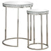 Addison 2-piece Round Nesting Table Silver - Bargain Furniture (Detroit, MI)