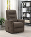 Henrietta Power Lift Recliner with Storage Pocket Brown - Bargain Furniture (Detroit, MI)