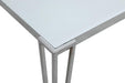 Pauline Rectangular Dining Table with Metal Leg White and Chrome - Bargain Furniture (Detroit, MI)