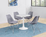 Arkell 30-inch Round Pedestal Dining Table White - Bargain Furniture (Detroit, MI)
