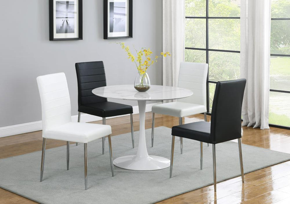 Maston Upholstered Dining Chairs Black (Set of 4) - Bargain Furniture (Detroit, MI)