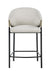 Chadwick Sloped Arm Counter Height Stools Beige and Glossy Black (Set of 2) - Bargain Furniture (Detroit, MI)