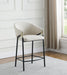 Chadwick Sloped Arm Counter Height Stools Beige and Glossy Black (Set of 2) - Bargain Furniture (Detroit, MI)