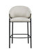 Chadwick Sloped Arm Bar Stools Beige and Glossy Black (Set of 2) - Bargain Furniture (Detroit, MI)