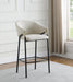 Chadwick Sloped Arm Bar Stools Beige and Glossy Black (Set of 2) - Bargain Furniture (Detroit, MI)