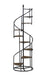 Roseglen 8-shelf Staircase Bookcase Rustic Brown and Black - Bargain Furniture (Detroit, MI)