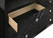 Penelope 6-drawer Dresser Black - Bargain Furniture (Detroit, MI)