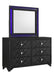 Penelope Rectangular Dresser Mirror Black - Bargain Furniture (Detroit, MI)