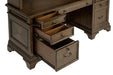 Hartshill Credenza with Hutch Burnished Oak - Bargain Furniture (Detroit, MI)