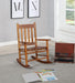 Annie Slat Back Youth Rocking Chair Golden Brown - Bargain Furniture (Detroit, MI)