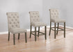 Balboa Tufted Back Bar Stools Beige and Rustic Brown (Set of 2) - Bargain Furniture (Detroit, MI)