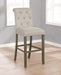 Balboa Tufted Back Bar Stools Beige and Rustic Brown (Set of 2) - Bargain Furniture (Detroit, MI)