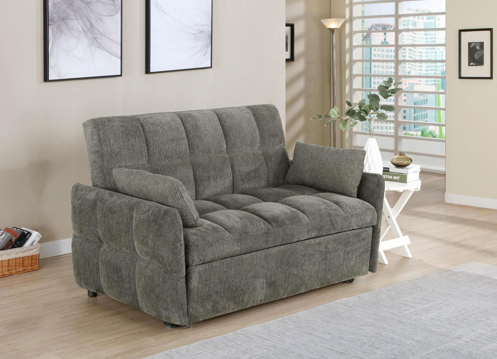 Cotswold Tufted Cushion Sleeper Sofa Bed Light Grey & Dark Grey - Bargain Furniture (Detroit, MI)