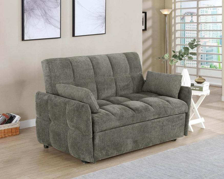 Cotswold Tufted Cushion Sleeper Sofa Bed Light Grey & Dark Grey - Bargain Furniture (Detroit, MI)