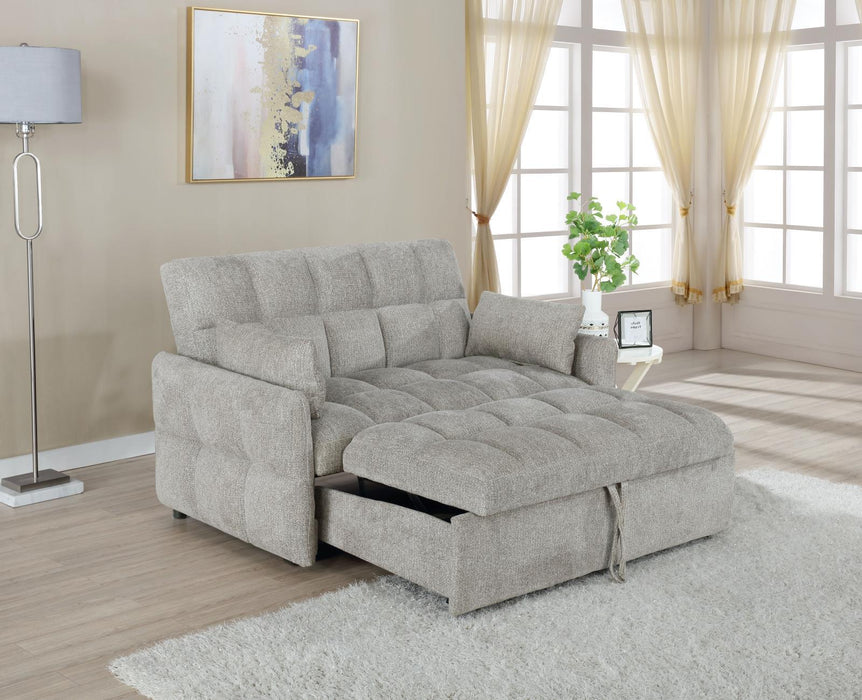 Cotswold Tufted Cushion Sleeper Sofa Bed Light Grey & Dark Grey - Bargain Furniture (Detroit, MI)